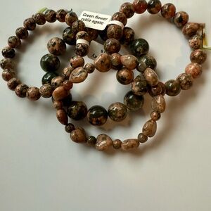 Elegant Sakura Agate Beaded Bracelet